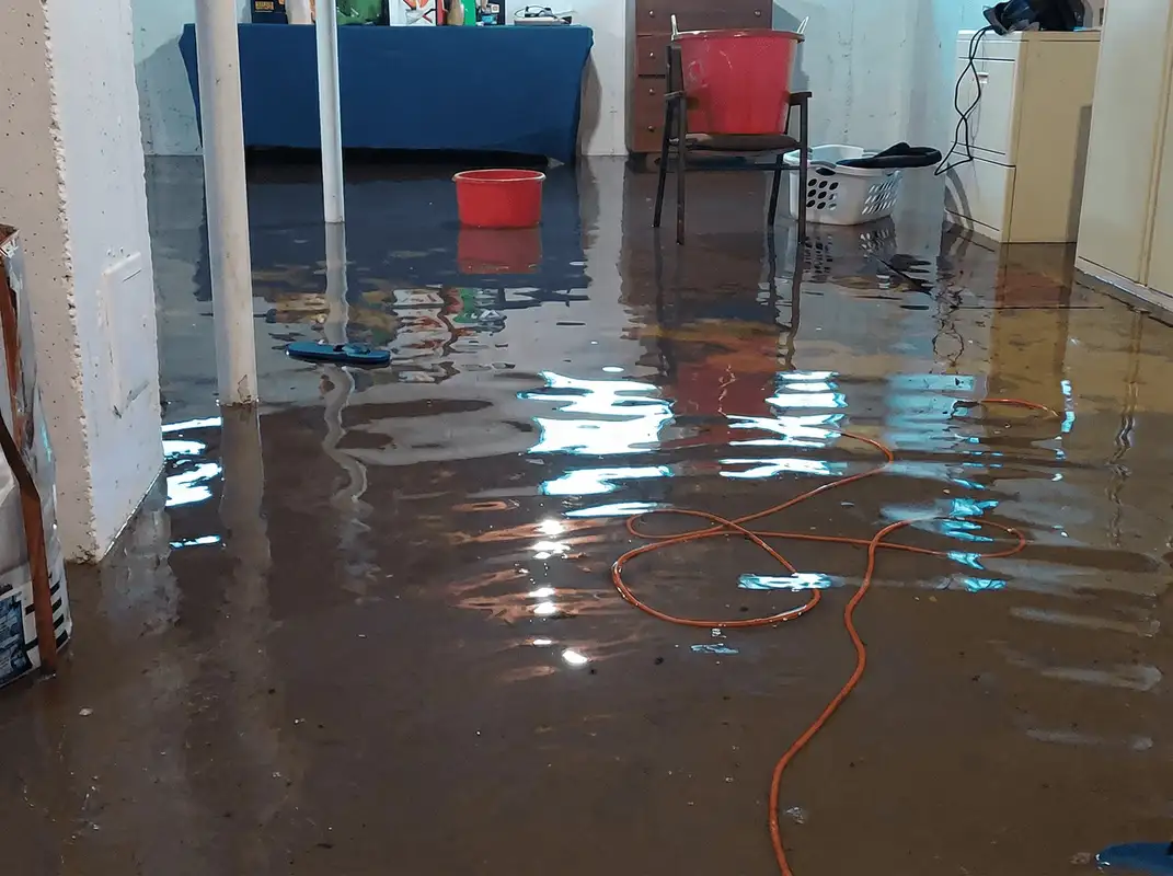 Basement with boiler, cabinets and washing machine completely flooded in Anchorage, AK